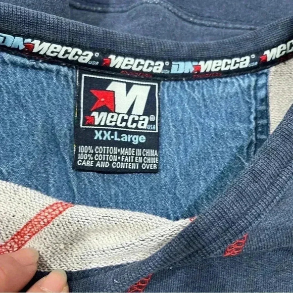Mecca Vintage Blue Crew Neck Mens Sweatshirt Y2K Size XXL 2X pullover, c… - Picture 6 of 8